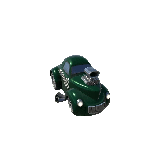 Cartoon Hot Rod MK3 green